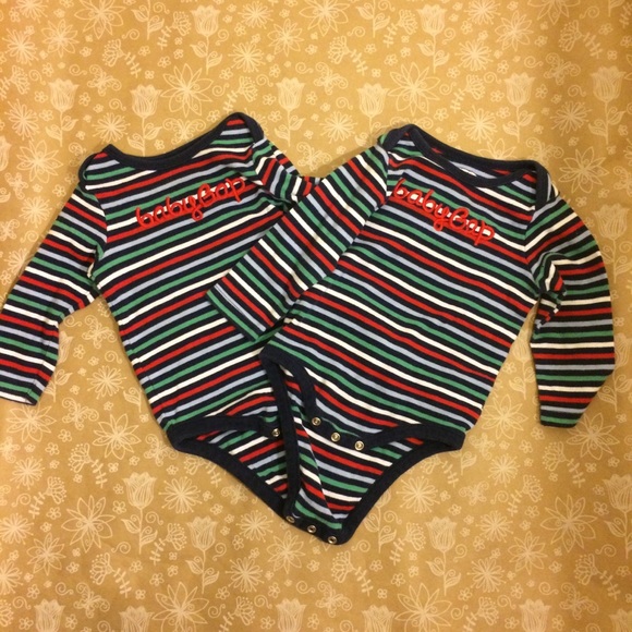 [gap] two boy’s stripped colourfull bodysuit 6-12M - Picture 6 of 6